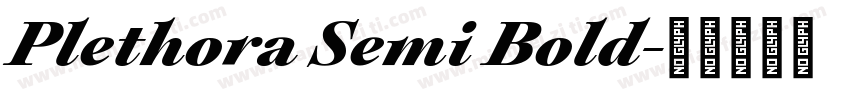 Plethora Semi Bold字体转换
